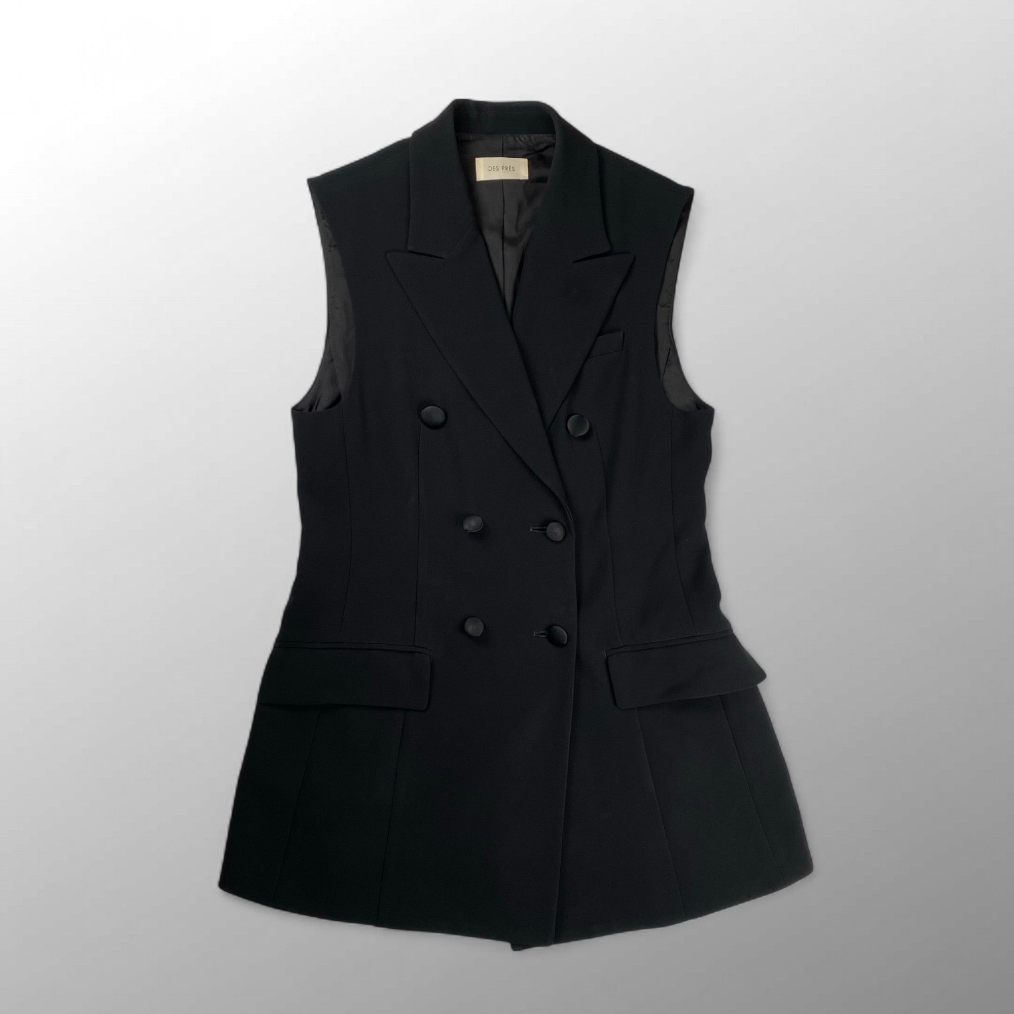 【美品】 DES PRES デプレ / ダブルクロス ダブルブレストジレ 参考定価：36,000+tax SIZE:FREE