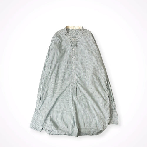 EURO VINTAGE / 40sフレンチドレスグランパシャツ マチ付 SIZE:16 1/2(L程度)