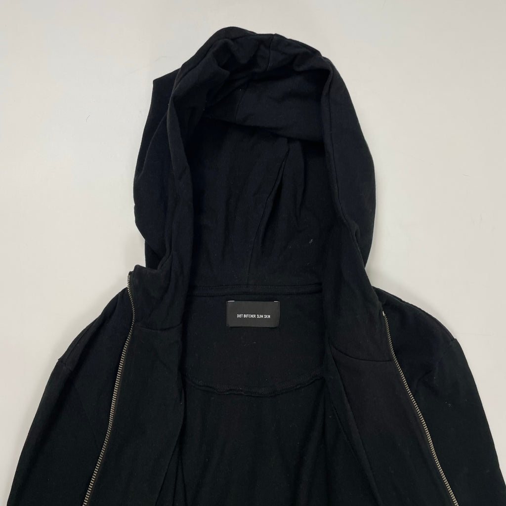 DIET BUTCHER SLIM SKIN / 12FW スラントダブルジップパーカー 参考定価：32,000程度 SIZE:2