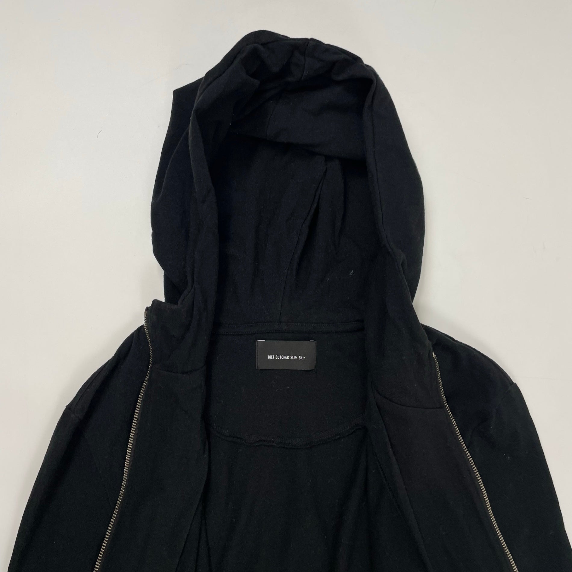 DIET BUTCHER SLIM SKIN / 12FW スラントダブルジップパーカー 参考定価：32,000程度 SIZE:2