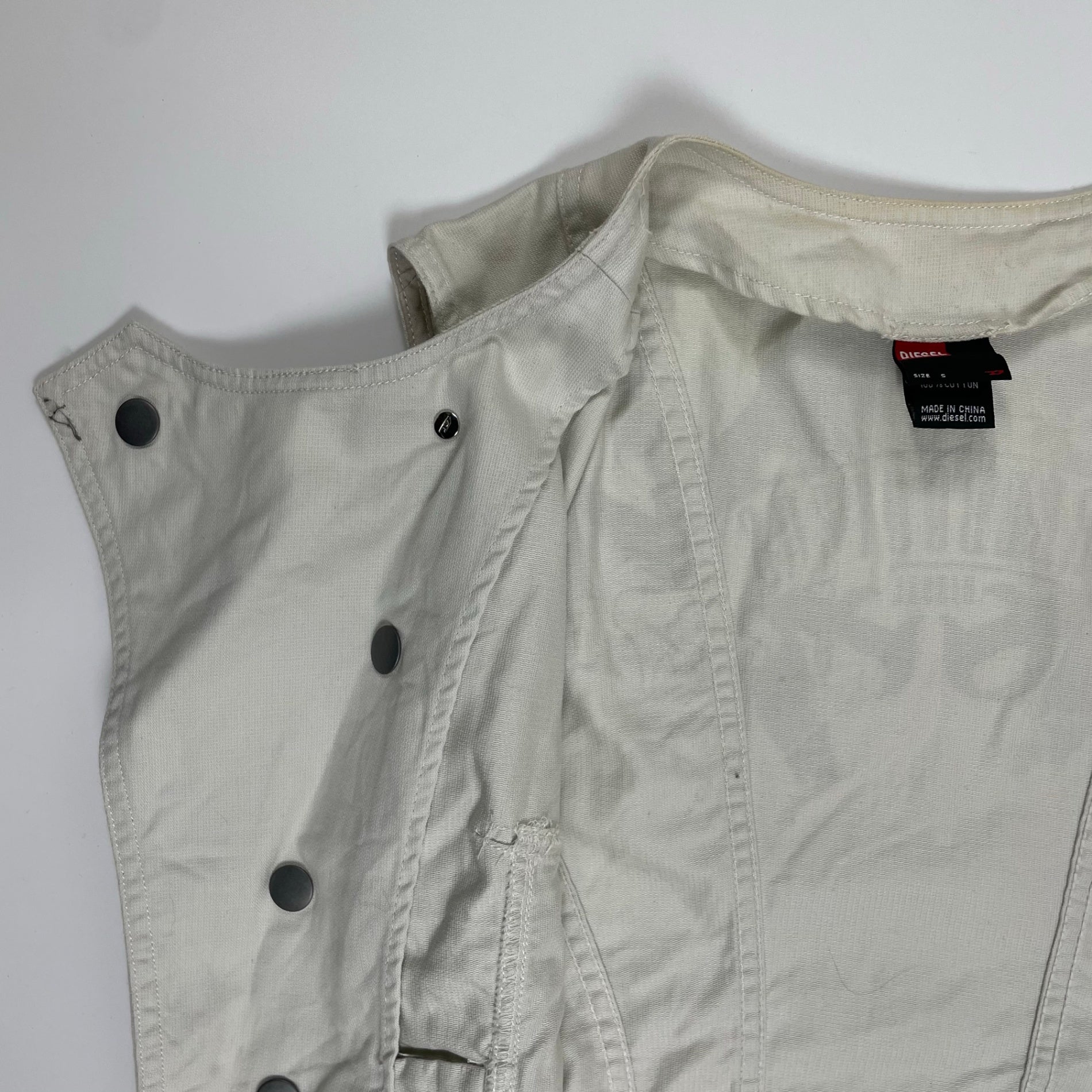 DIESEL ディーゼル / 00sギミックデザインベスト イーグルプリント Y2K  SIZE:S