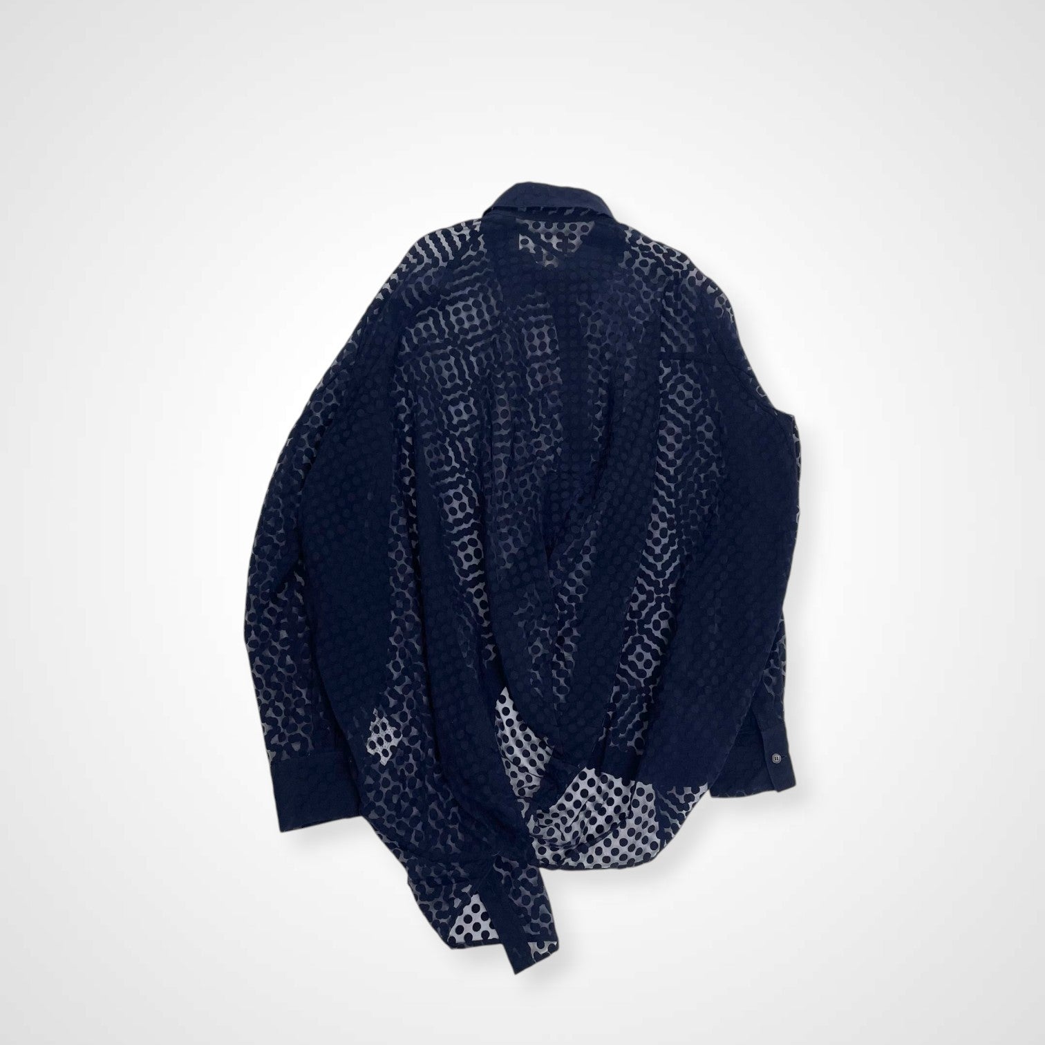 ANREALAGE アンリアレイジ / ドットオーガンジーボールシャツ 参考定価：48,000+tax SIZE:46