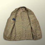 【HARITAGE ICON】 Polo by Ralph Lauren ポロ バイ ラルフローレン / リネン100％ 段返り ツイードジャケット 参考定価：150,000程度 SIZE:36S