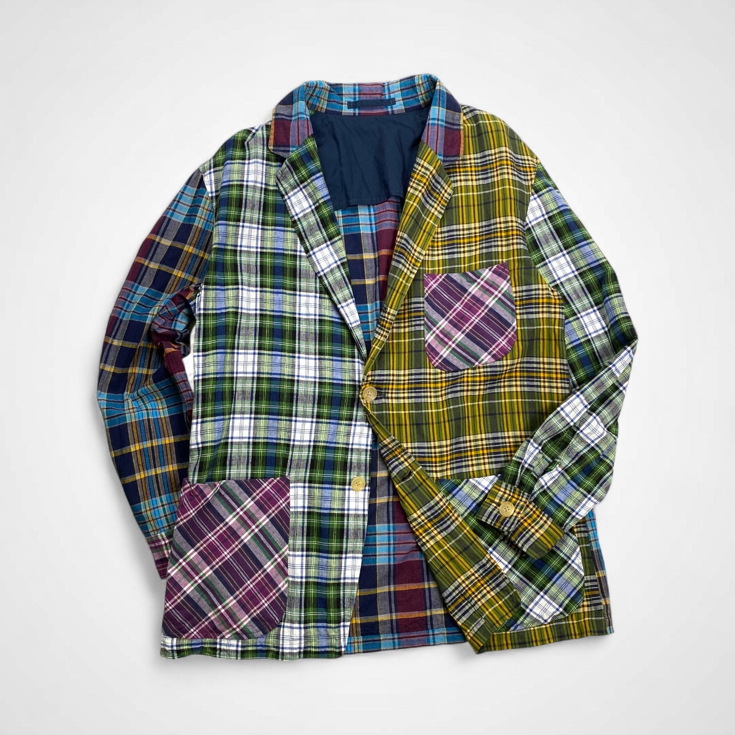 BEAMS PLUS × Jizi / MADRAS Cuff Jacket コラボ マドラスチェック クレイジーパターン ジャケット 参考定価：63,000+tax SIZE：L
