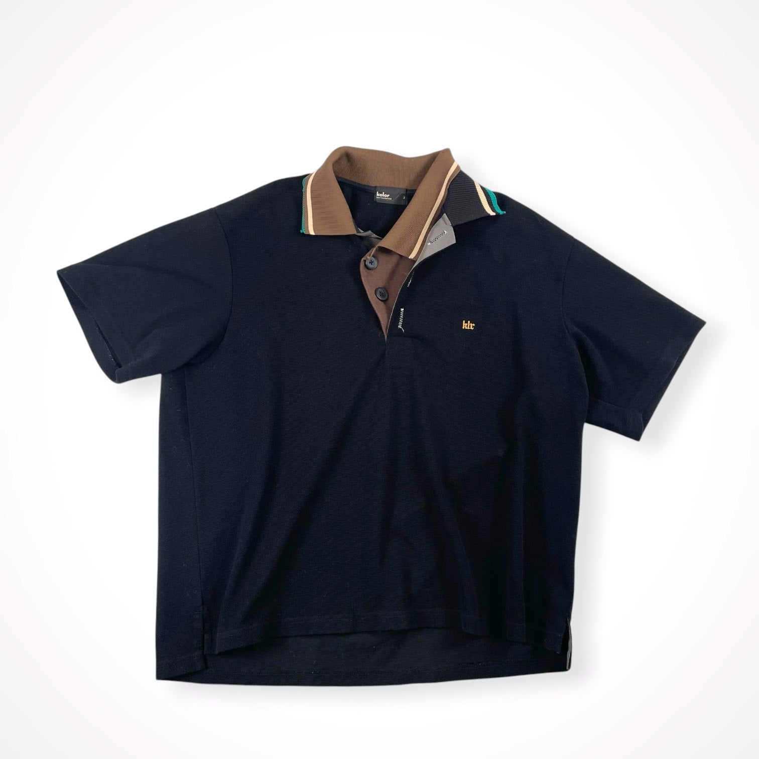 kolor / 綿ポリメッシュ ドッキングポロシャツ SIZE:3 – BAUM store