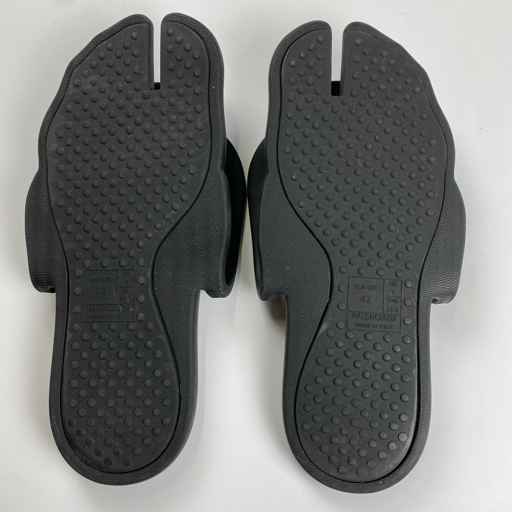 【カニエ ウエスト着用】 BALENCIAGA バレンシアガ / 足袋 ラバー サンダル ブラック 希少モデル  SIZE：27.5cm