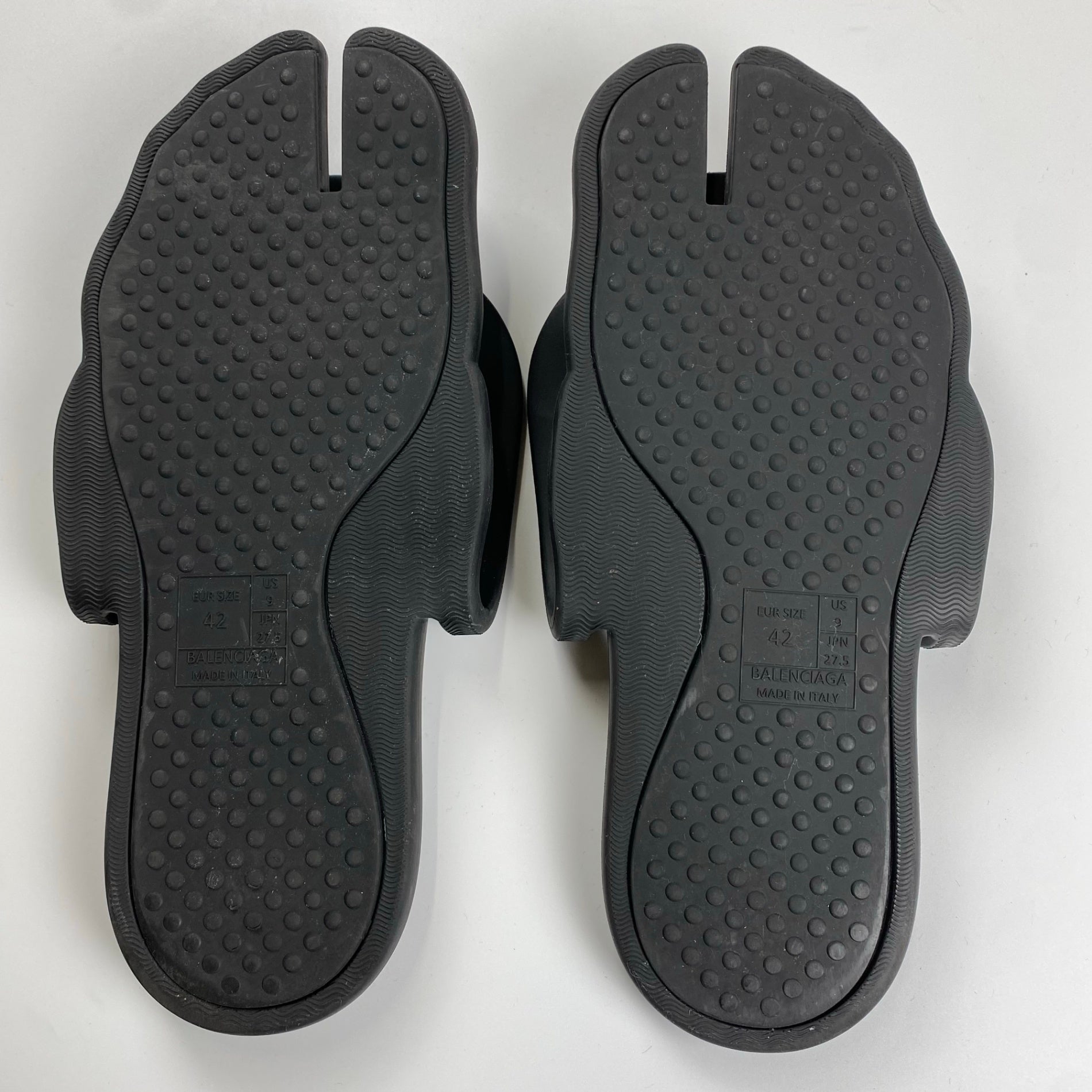 【カニエ ウエスト着用】 BALENCIAGA バレンシアガ / 足袋 ラバー サンダル ブラック 希少モデル  SIZE：27.5cm