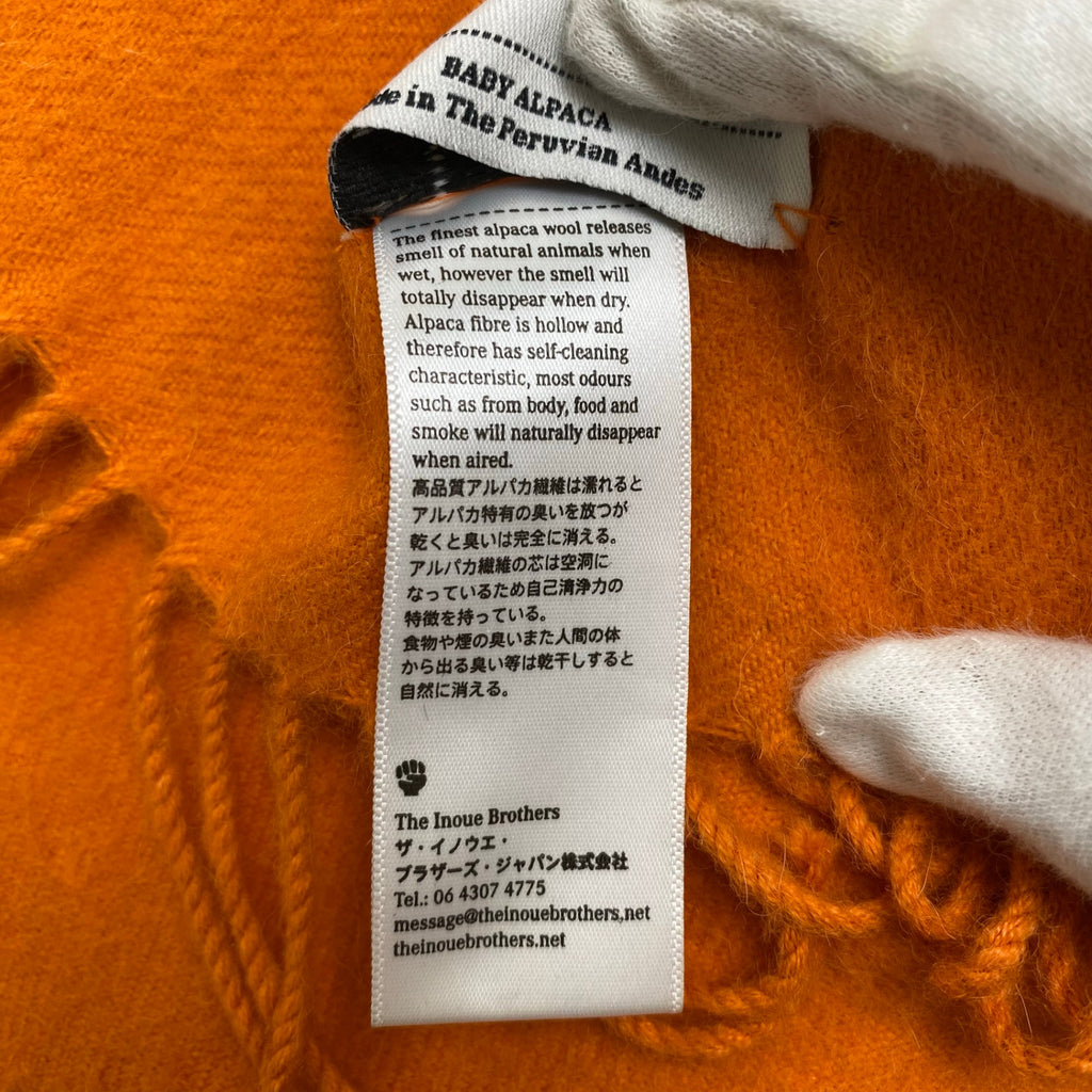 THE INOUE BROTHERS ザ イノウエ ブラザーズ / Brushed Scarf マフラー アルパカ100％ 参考定価：15,000+tax SIZE：35×180cm