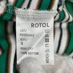 ROTOL ロトル / TWIST TEE – BORDER ボーダーTシャツ 参考定価：13,000+tax SIZE:3