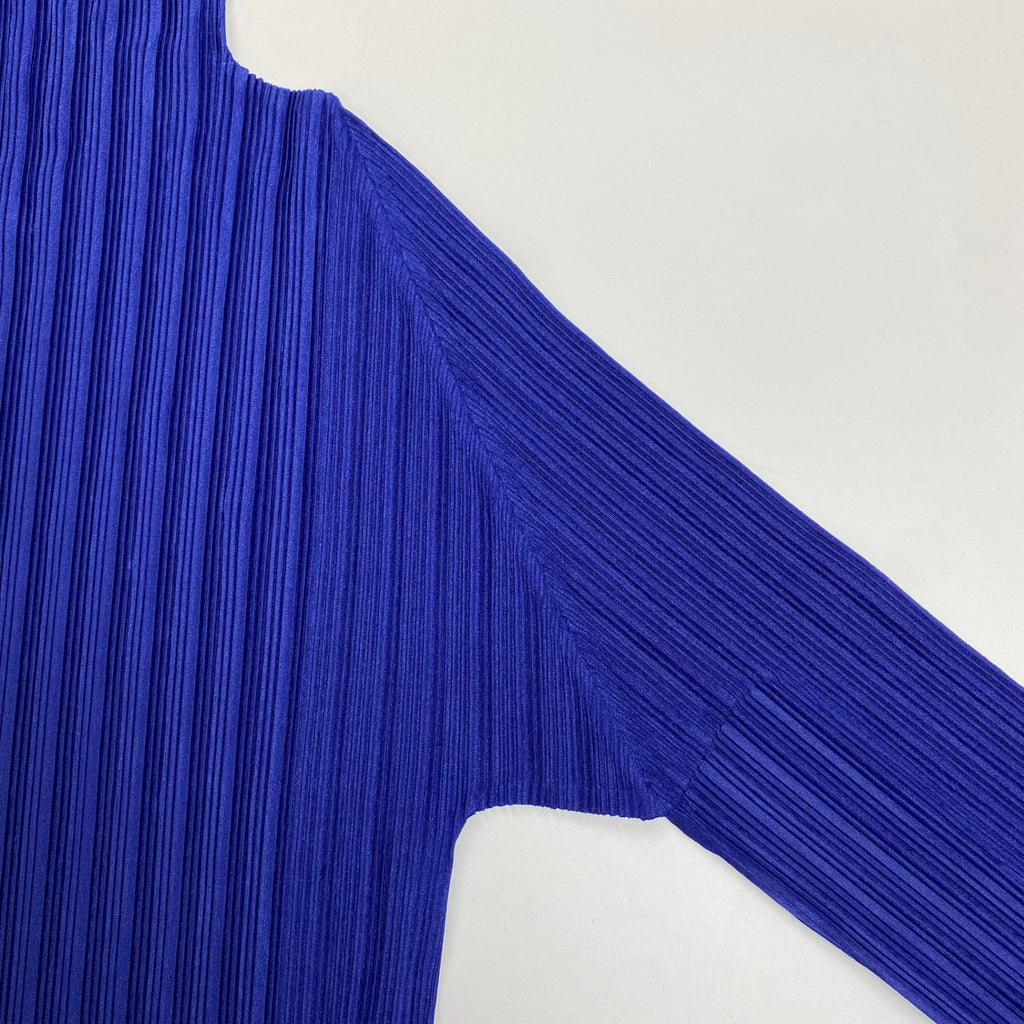 PLEATS PLEASE ISSEY MIYAKE プリーツプリーズ イッセイミヤケ / プリーツ タートルネックカットソー ブルー SIZE:3