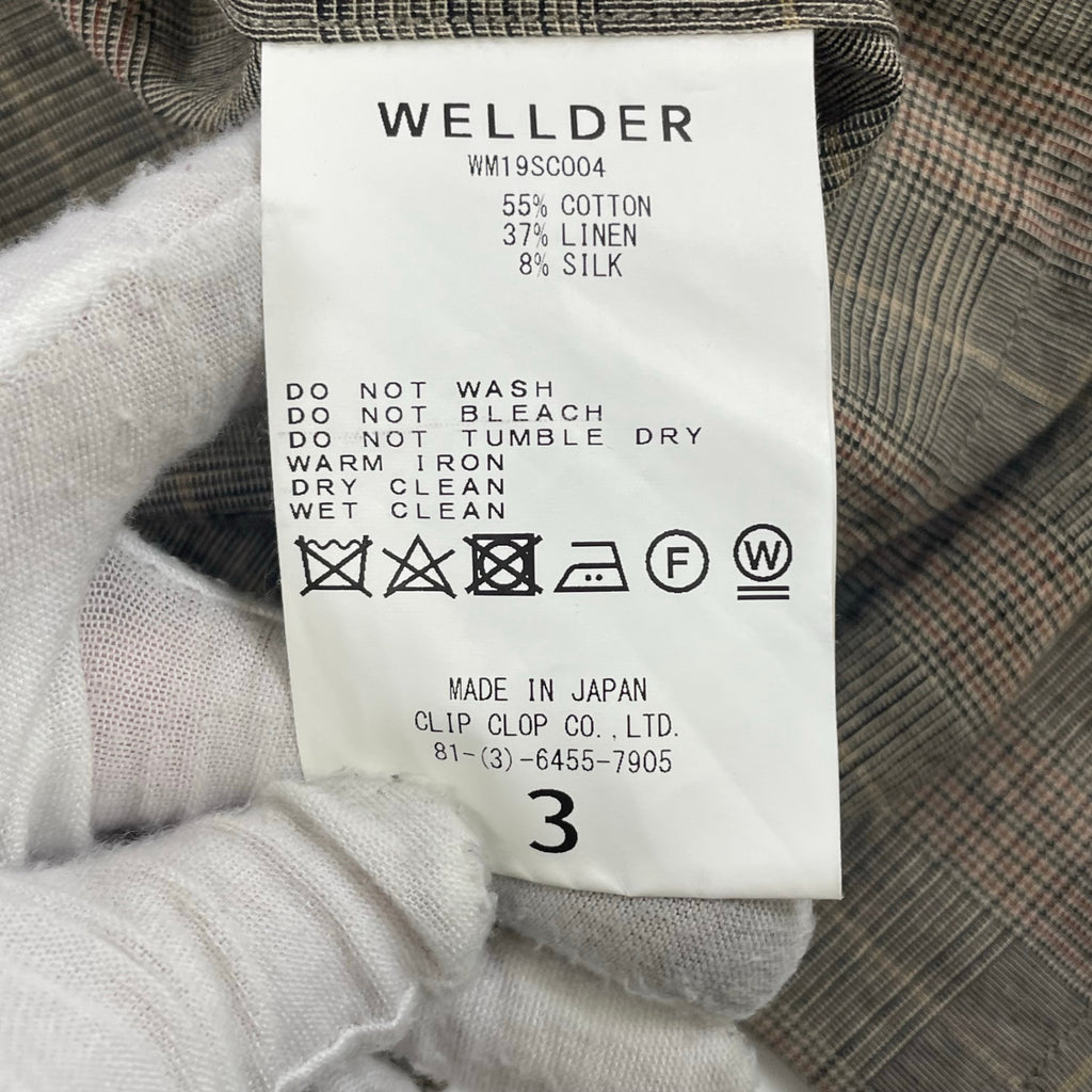 WELLDER / グレンチェック柄 スプリングコート 参考定価：70,000程度 SIZE:3