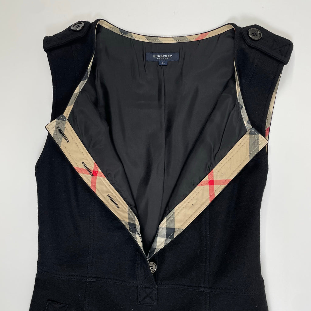 BURBERRY LONDON バーバリーロンドン / ノヴァチェック ボタンデザインワンピース 参考定価：38,000程度 SIZE：44