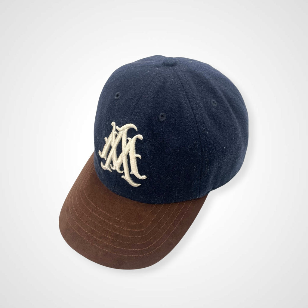 MARGINAL MAN マージナルマン / 刺繍2トーンキャップ ネイビー×ブラウン