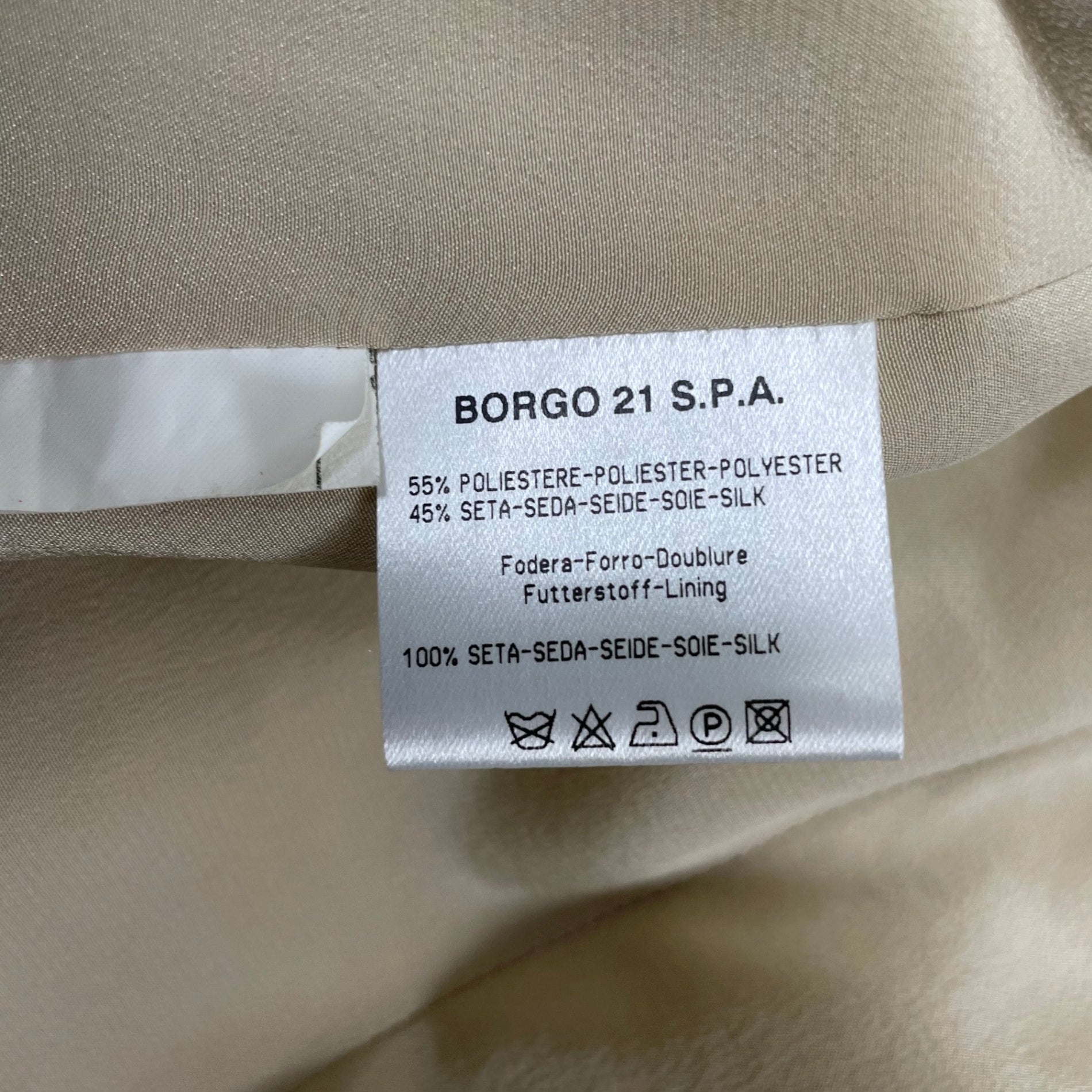 GIORGIO ARMANI / シルクMIX1Bフリルジャケット BORGO21製 参考定価：250,000程度 SIZE:38