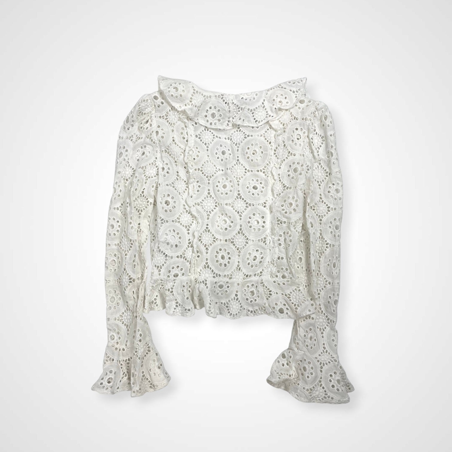 ISABELLE BLANCHE イザベルブランシュ / カットワークレースブラウス 参考定価：40,000程度 SIZE：XXS