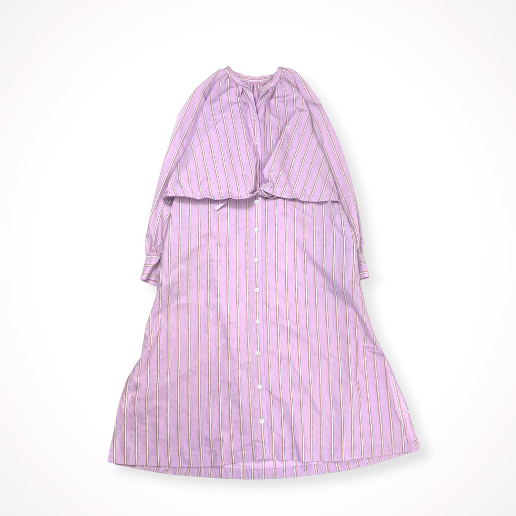 自由区 Class Lounge / レイヤード風 ストライプ シャツ ワンピース 参考定価：45,000+tax SIZE:38