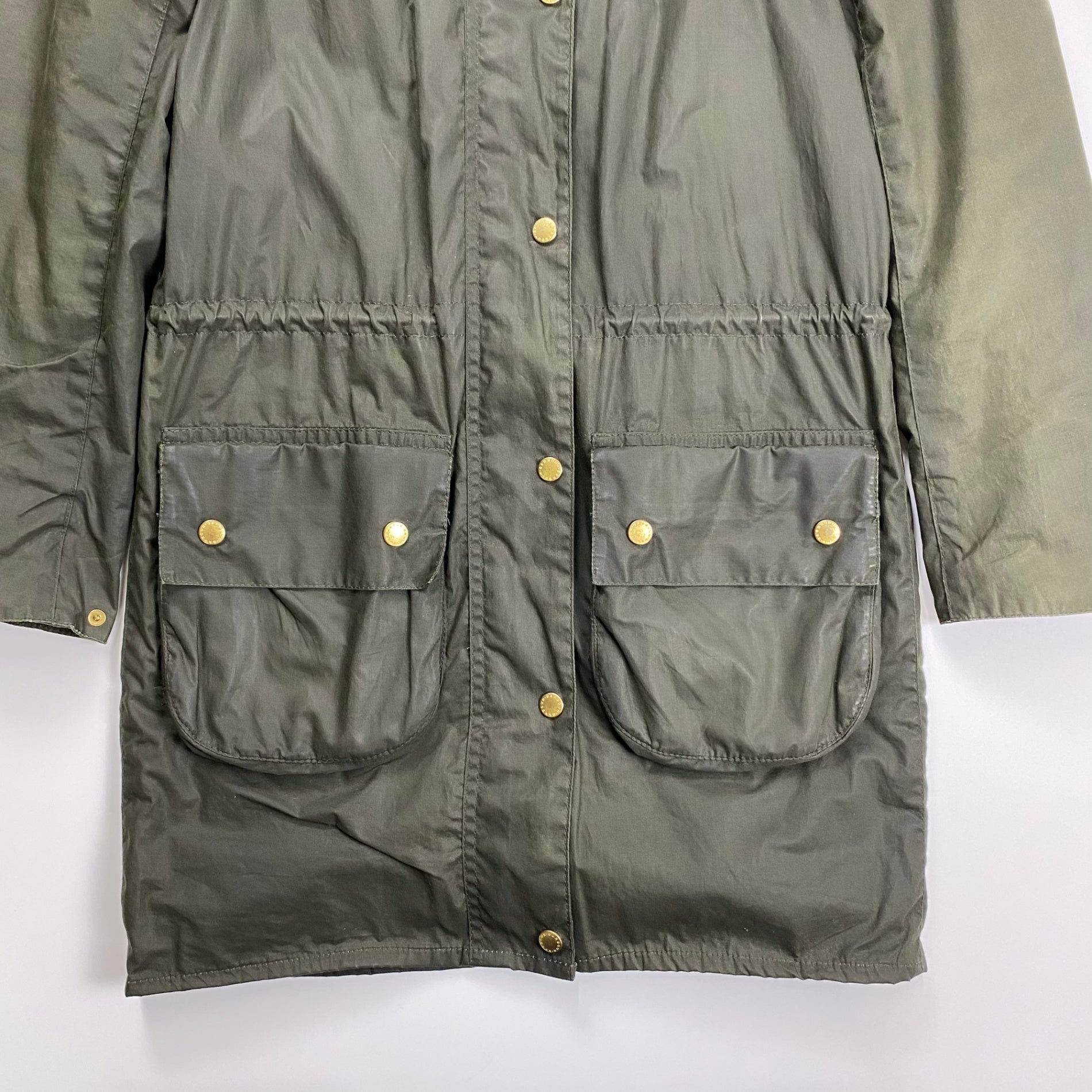 BARBOUR バブアー / LADIES WAX DURHAM オリーブ タータンチェック SIZE:38(M程度)