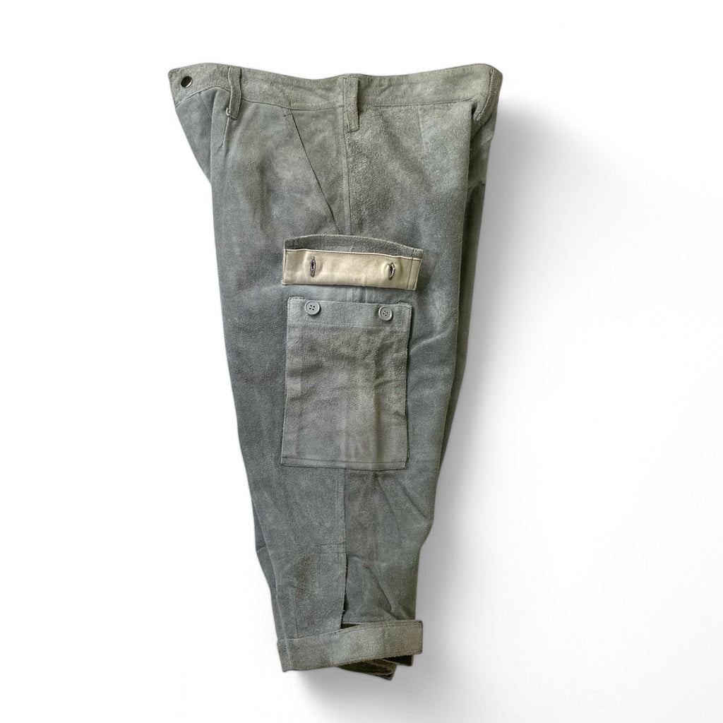 HFA 藤原ヒロシ着用モデルのサンプリング BE UNDER AGE スウェード ひざ下 ハーフパンツ