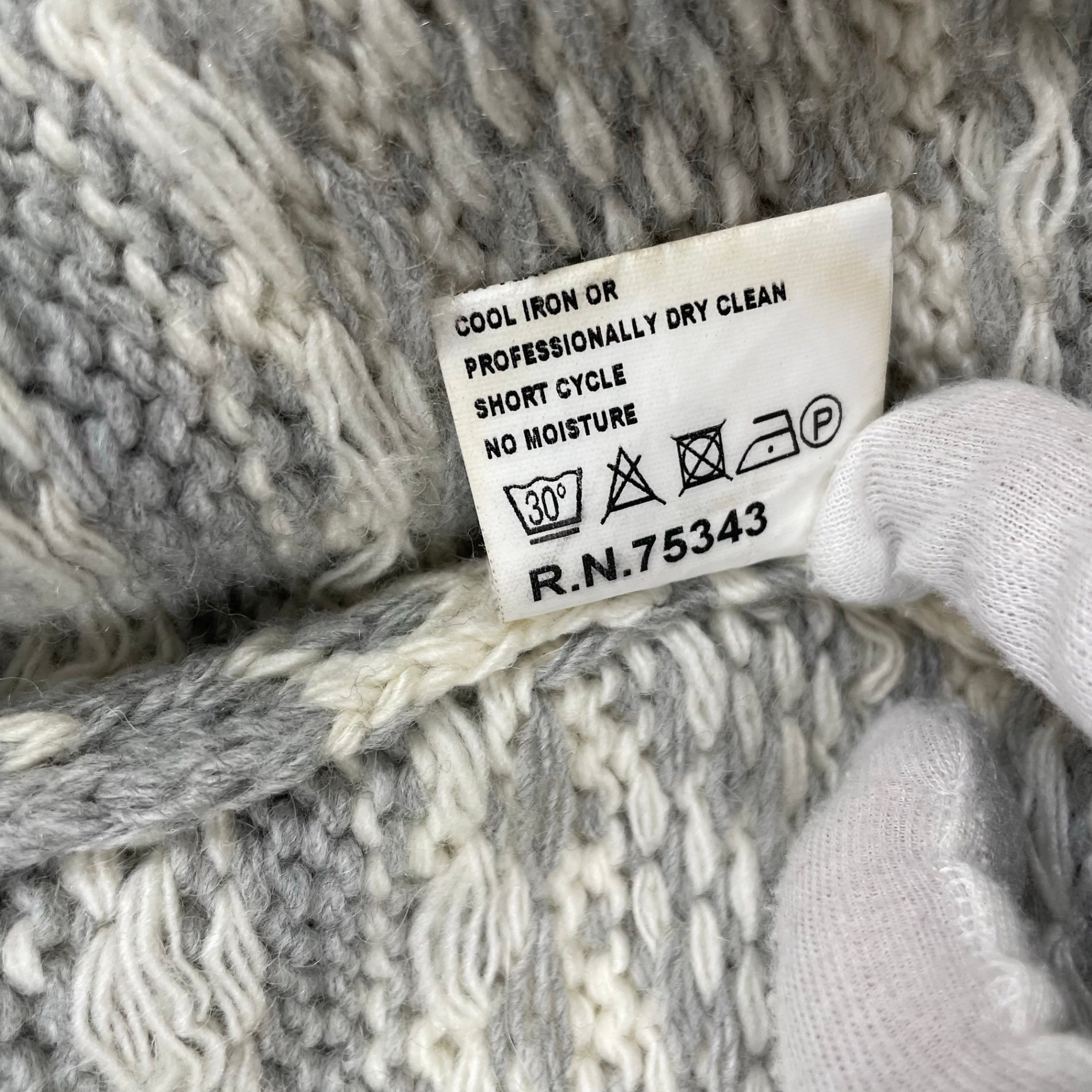 LORENZO MAGNI ロレンツォ マグニ / ノルディックニットパーカー イタリア製 参考定価：26,000程度 SIZE:L