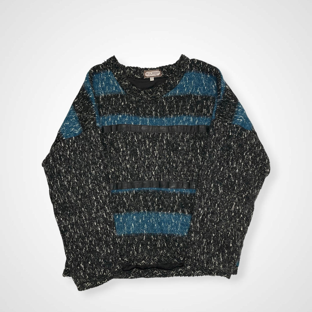 VINTAGE / US製レザー切替ニット SIZE：2X