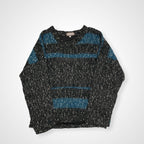 VINTAGE / US製レザー切替ニット SIZE：2X