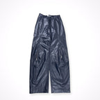 YOHEI OHNO ヨウヘイ オオノ / Faux Leather Biker Trousers 参考定価：58,000+tax SIZE:38