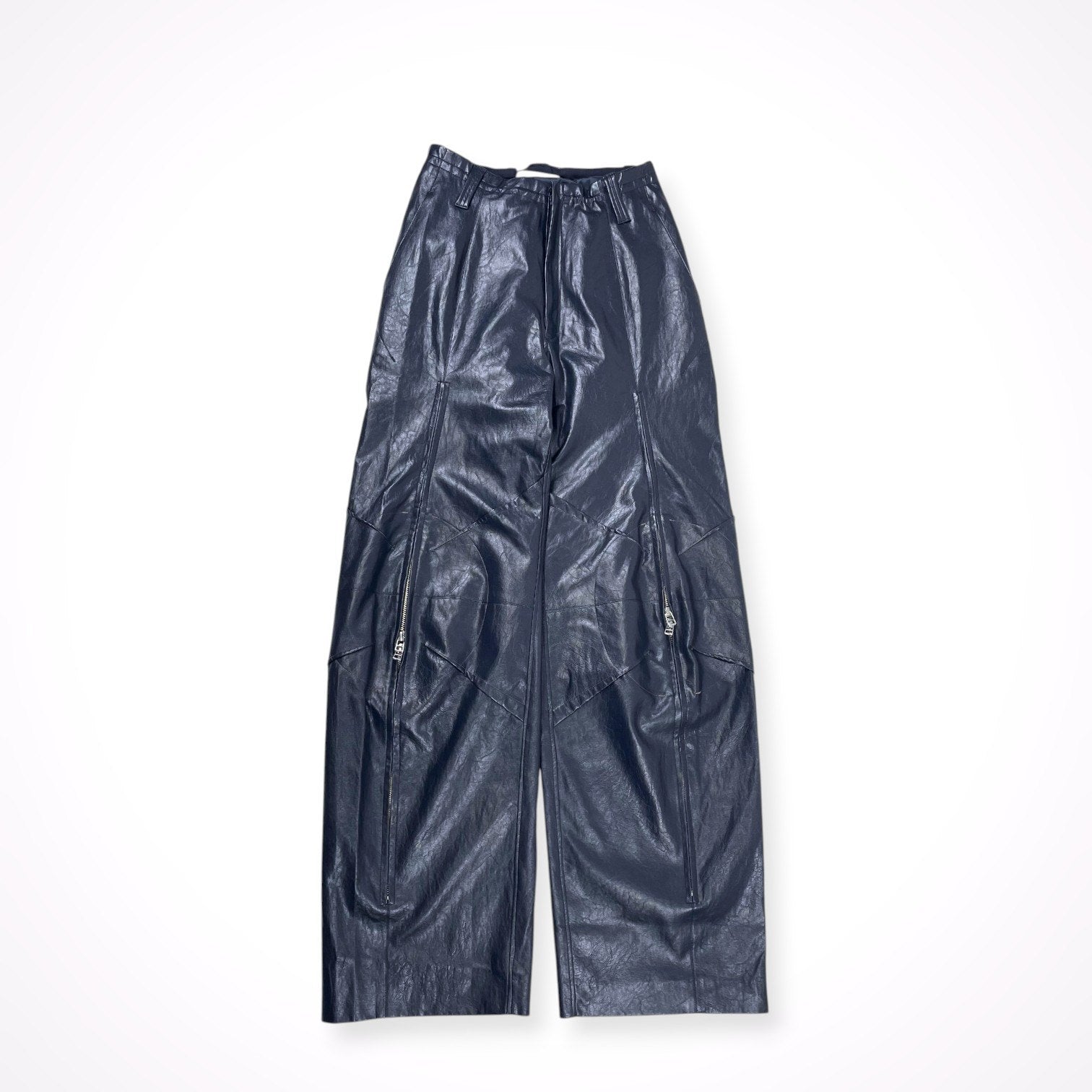 YOHEI OHNO ヨウヘイ オオノ / Faux Leather Biker Trousers 参考定価：58,000+tax SIZE:38