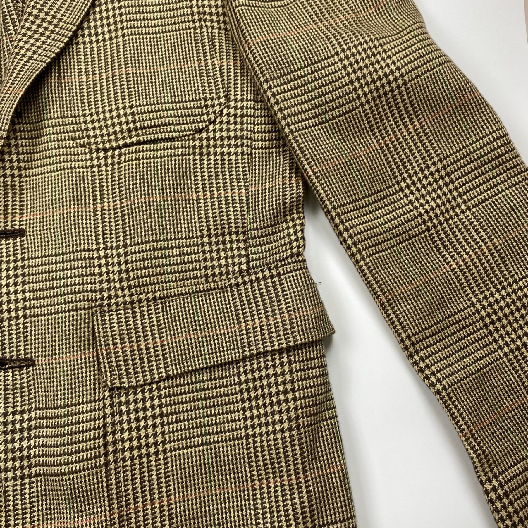 【HARITAGE ICON】 Polo by Ralph Lauren ポロ バイ ラルフローレン / リネン100％ 段返り ツイードジャケット 参考定価：150,000程度 SIZE:36S