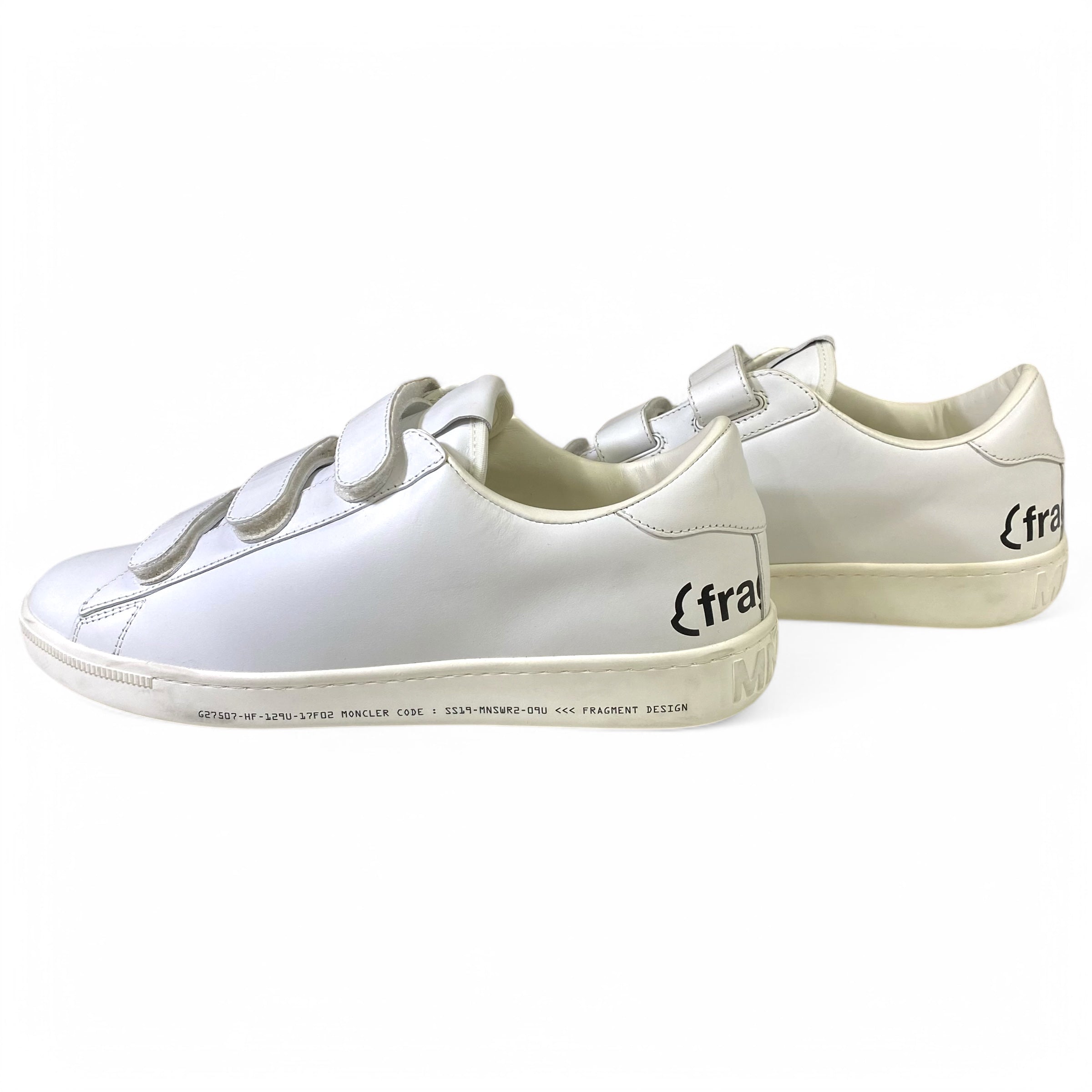 【試着程度、箱・布袋付】MONCLER モンクレール fragment design ベルクロ レザー スニーカー 藤原ヒロシ