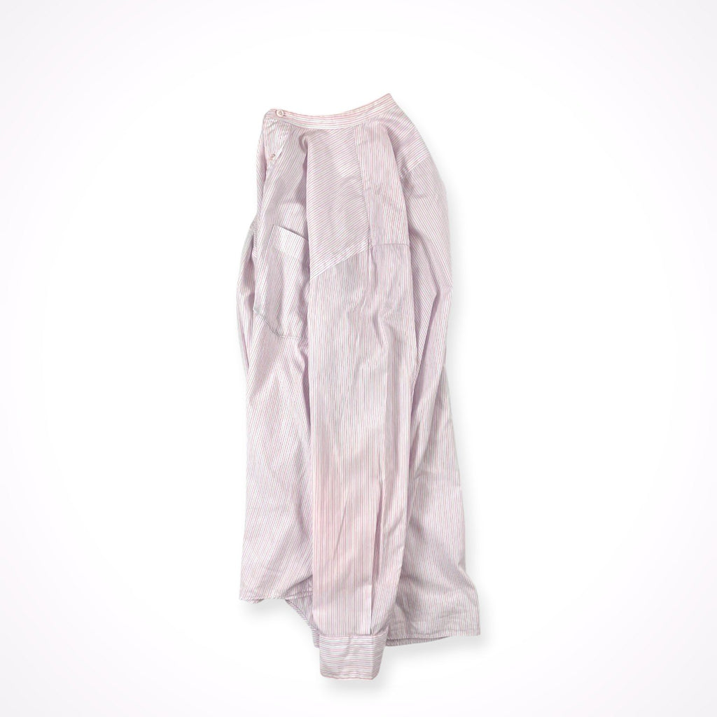 Gymphlex / バンドカラーオーバーシャツ ストライプ 参考定価：14,000+tax SIZE:M