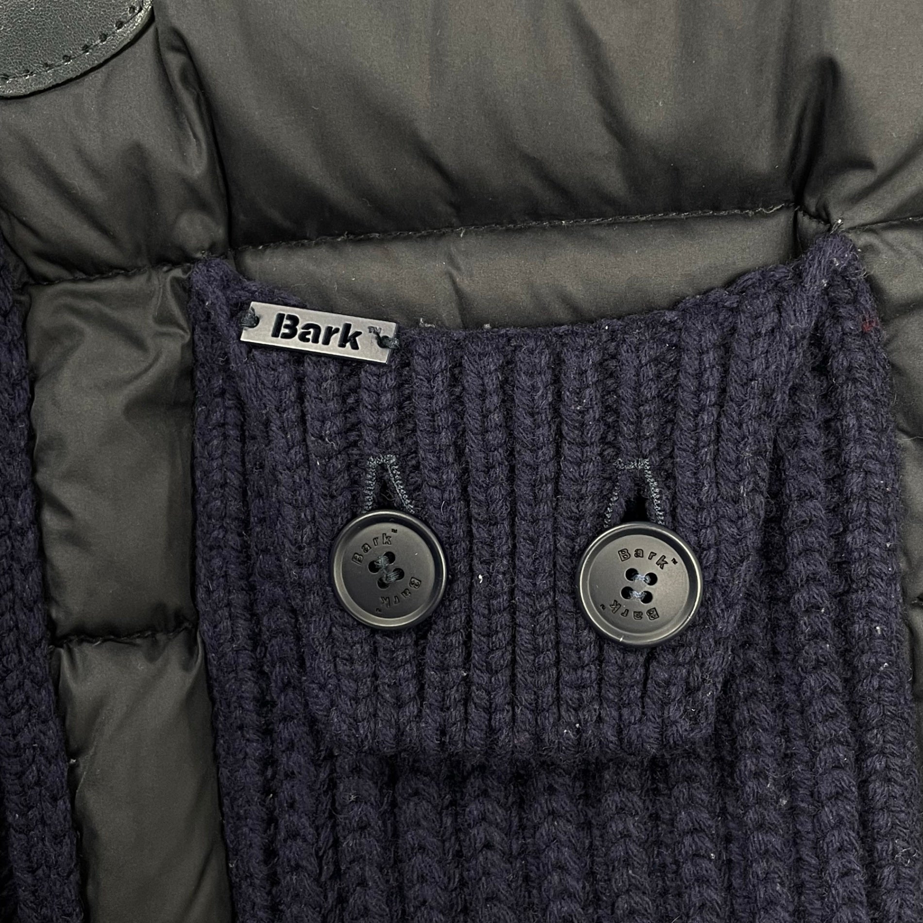 Bark バーク / ニットコンビダウンコート ネイビー 参考定価：100,000程度 SIZE：S