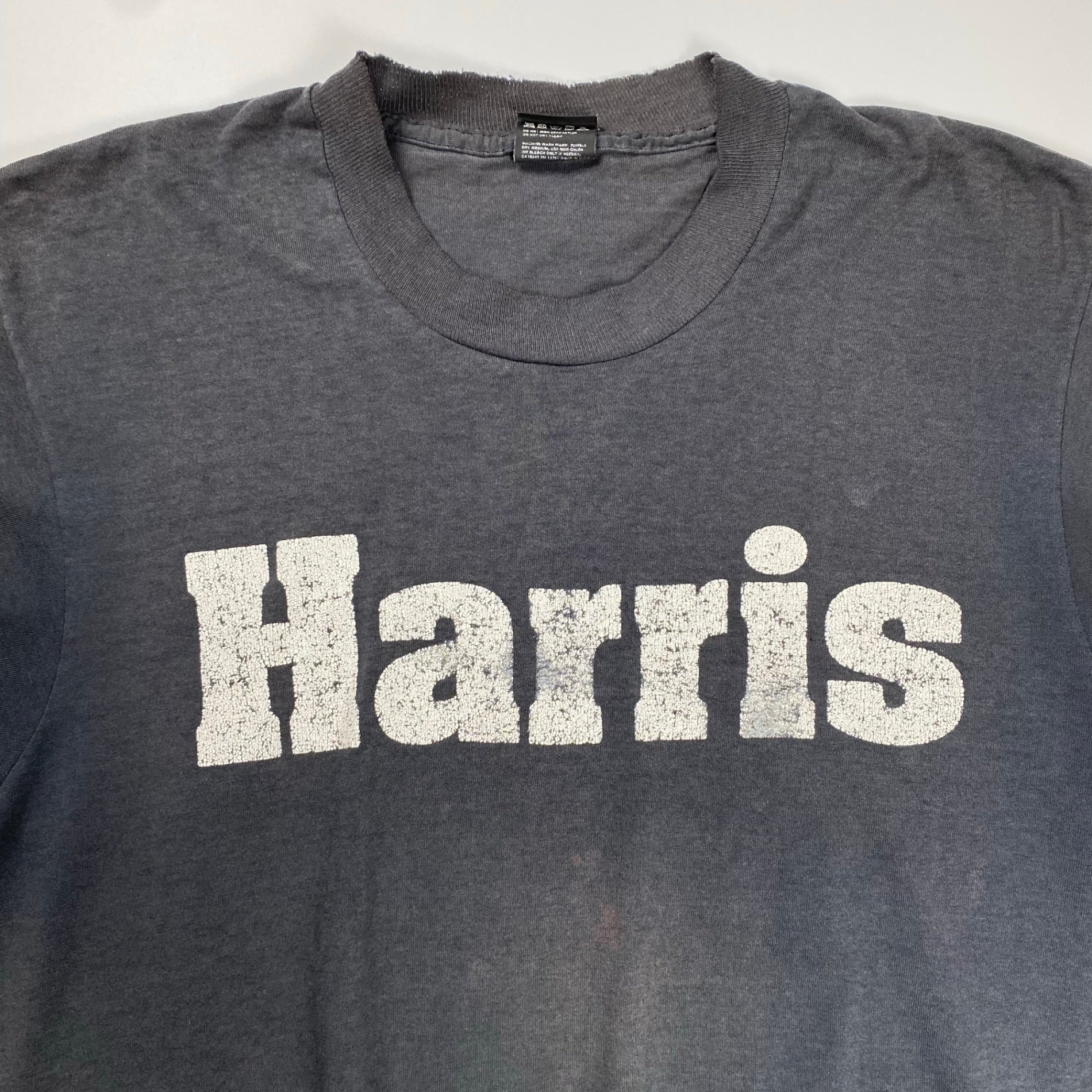 90s SCREEN STARS スクリーンスターズ / Harris TEE ヴィンテージTシャツ フェード ブラック 襤褸 USA製 SIZE：L