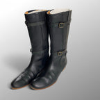 chausser ショセ / レザーエンジニアブーツ サイドゴア SIZE:23 1/2cm