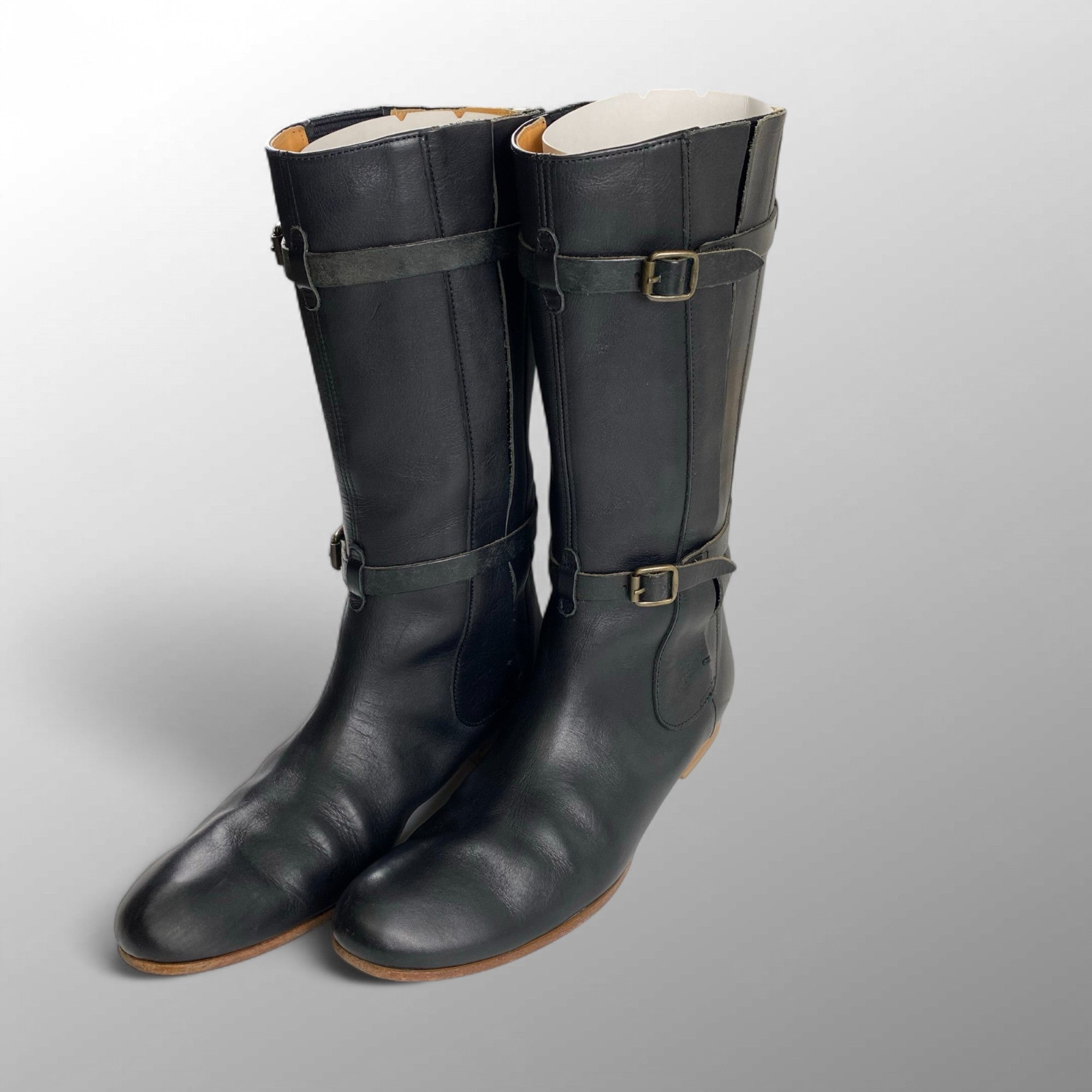 chausser ショセ / レザーエンジニアブーツ サイドゴア SIZE:23 1/2cm