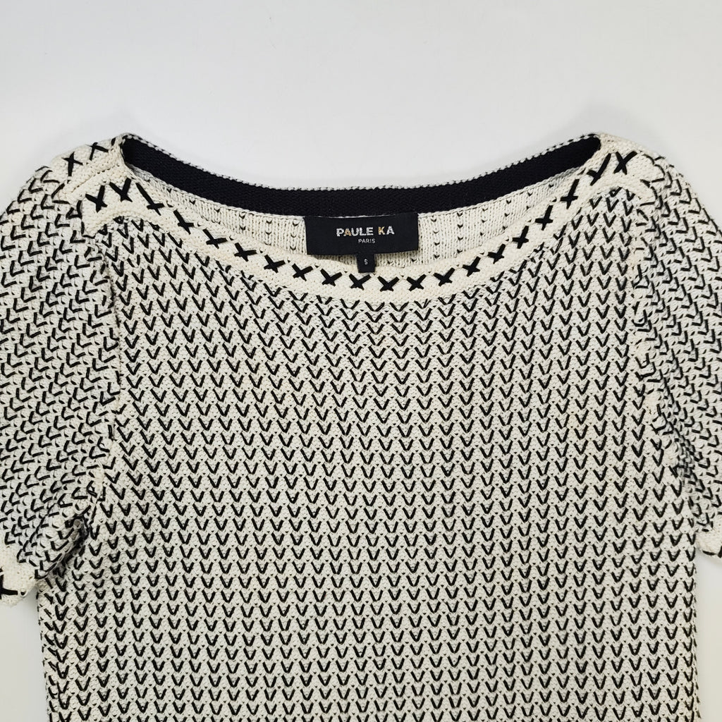 PAULE KA / フリンジコットン Aラインドレス 参考定価：110,000程度 SIZE:S