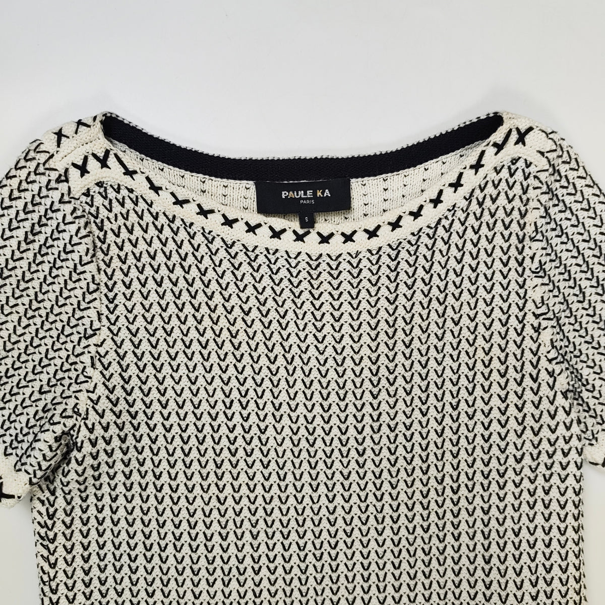 PAULE KA / フリンジコットン Aラインドレス 参考定価：110,000程度 SIZE:S