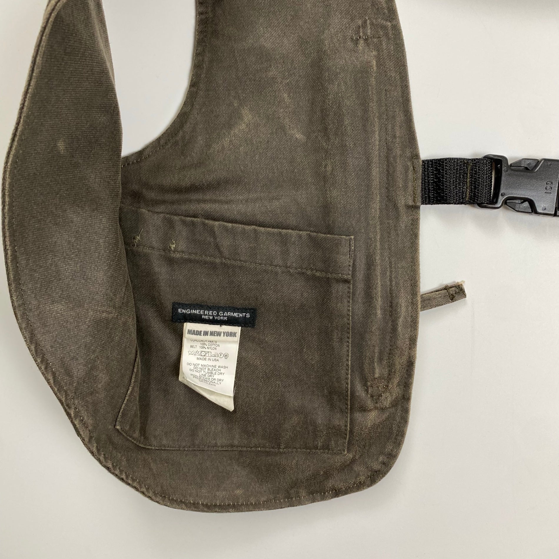 ENGINEERED GARMENTS エンジニアド ガーメンツ / SHOULDER VEST  ショルダーベスト ヴィンテージ加工 USA製 SIZE:FREE