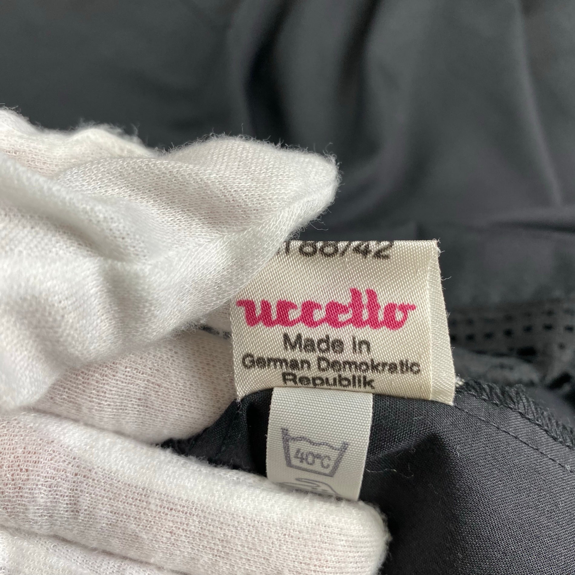 VINTAGE uccetto / 80s ヴィンテージワンピース 旧東ドイツ オールブラック