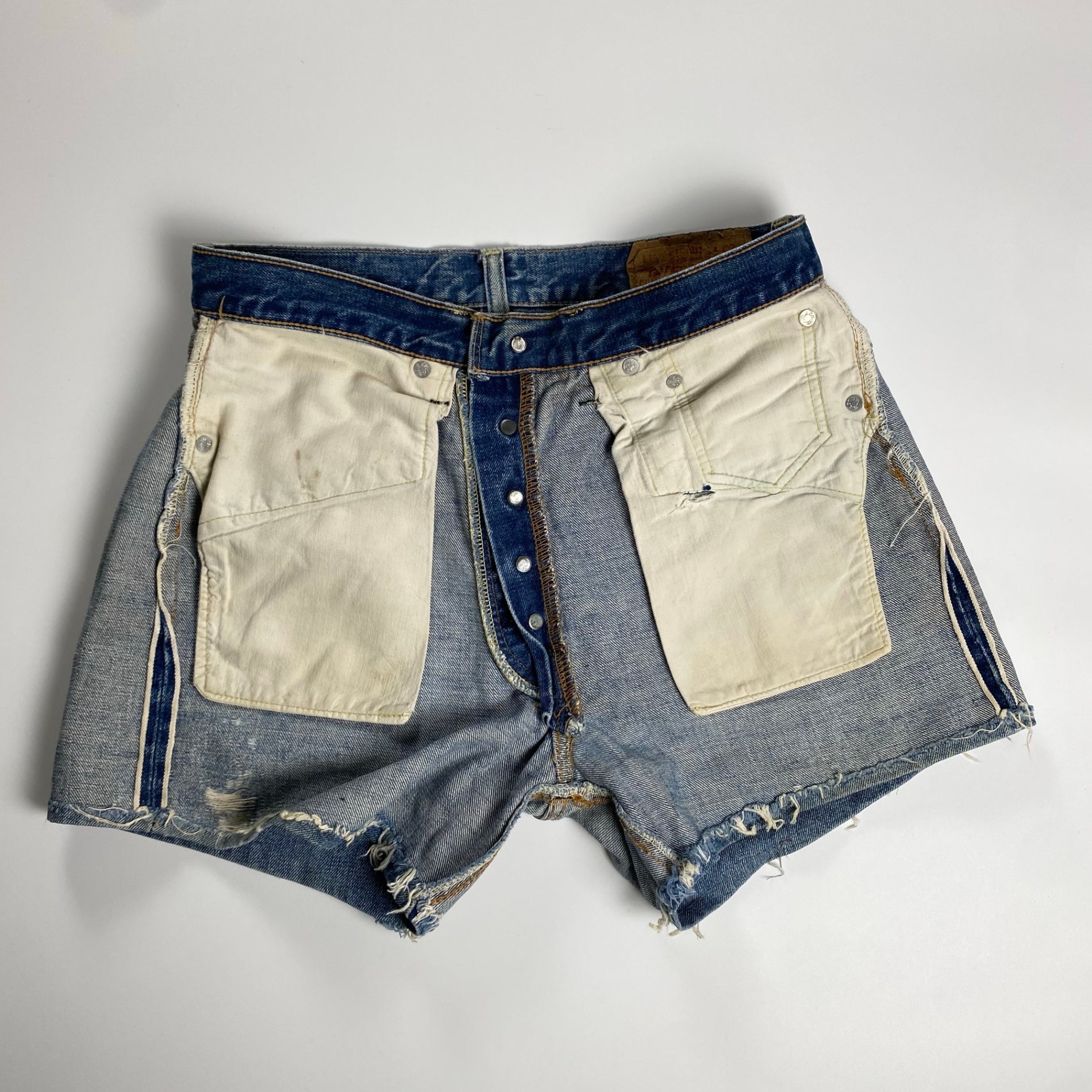 60s Levi's リーバイス / 501 BIG E カットオフ ハーフパンツ イエローステッチ 赤耳 SIZE：W79