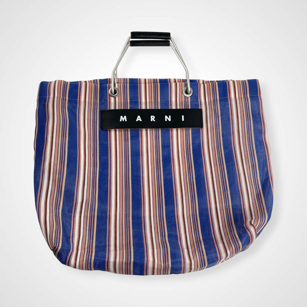 MARNI マルニ / MARKET STRIPE BAG フラワーカフェ 布袋・タグ付 参考定価：25,000程度