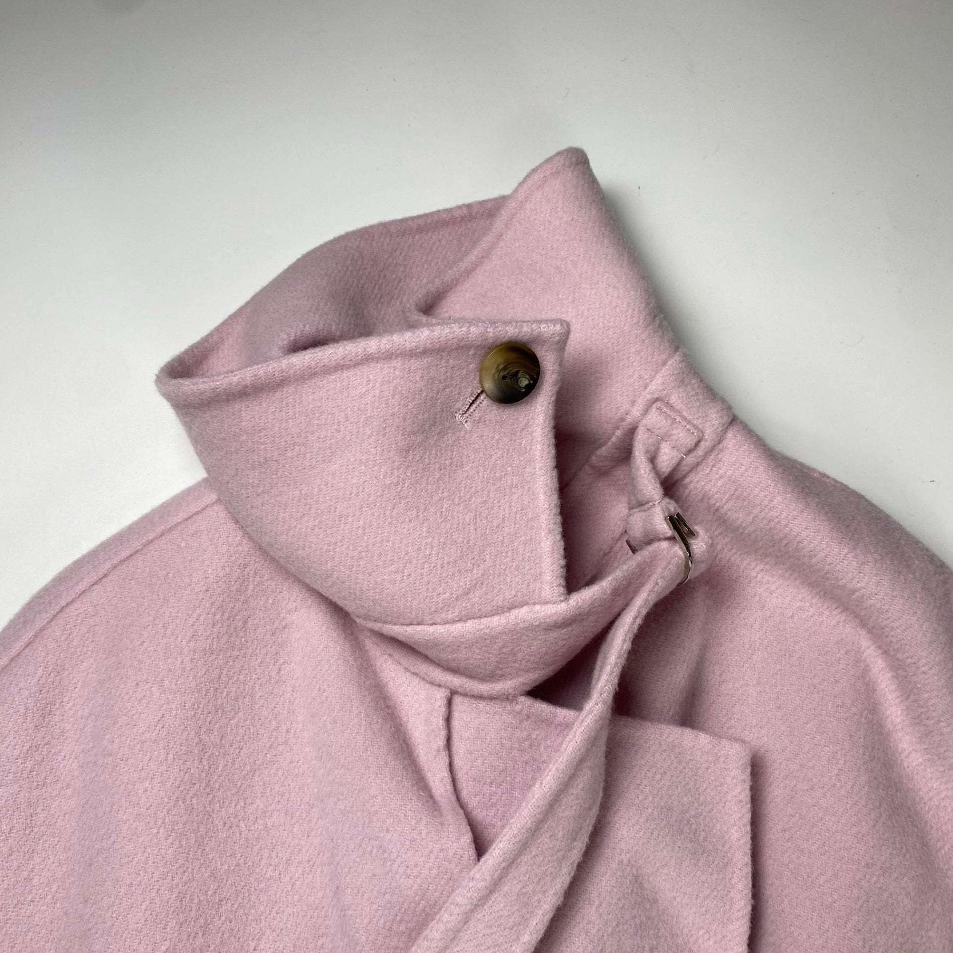 FRAY ID フレイアイディー / ウールカシミアトレンチリバーコート ピンク 参考定価：46,000+tax SIZE:0