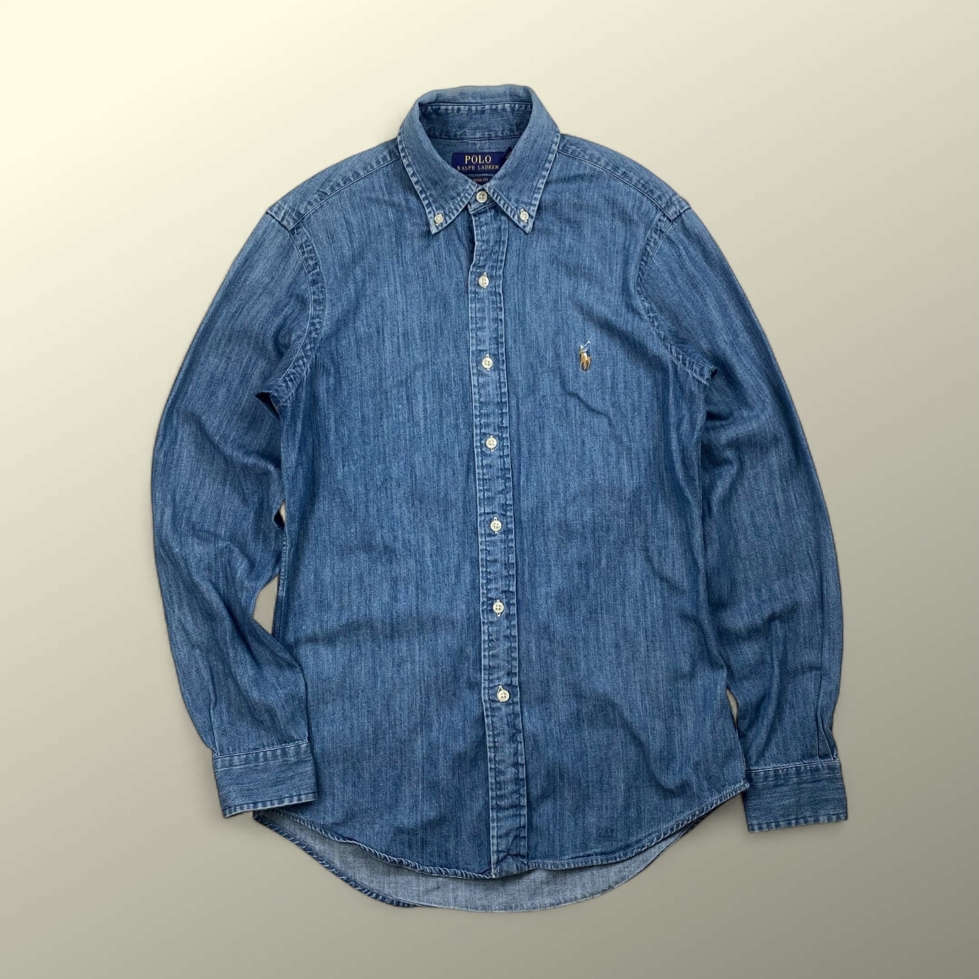 POLO RALPH LAUREN ポロ ラルフローレン / ボタンダウン デニムシャツ ポニー刺繍 SIZE：XS
