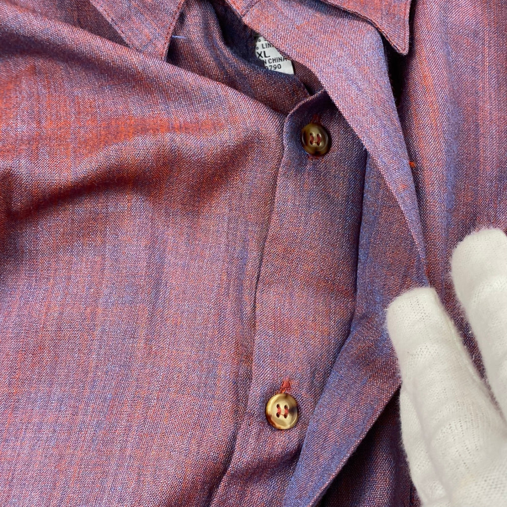 GOOUCH グーチ / シルクリネン デザイン シャツ SIZE：XL