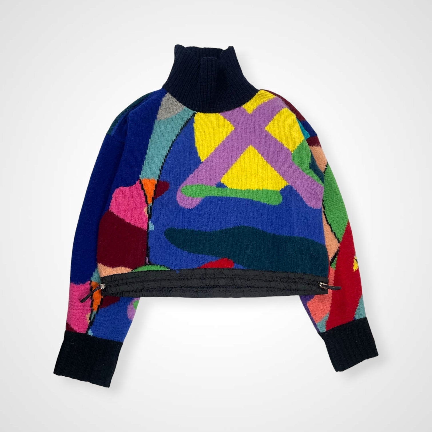 sacai × KAWS サカイ カウズ / Jacquard Knit Pullover タートルネックニット 参考定価：90,000+tax SIZE:3