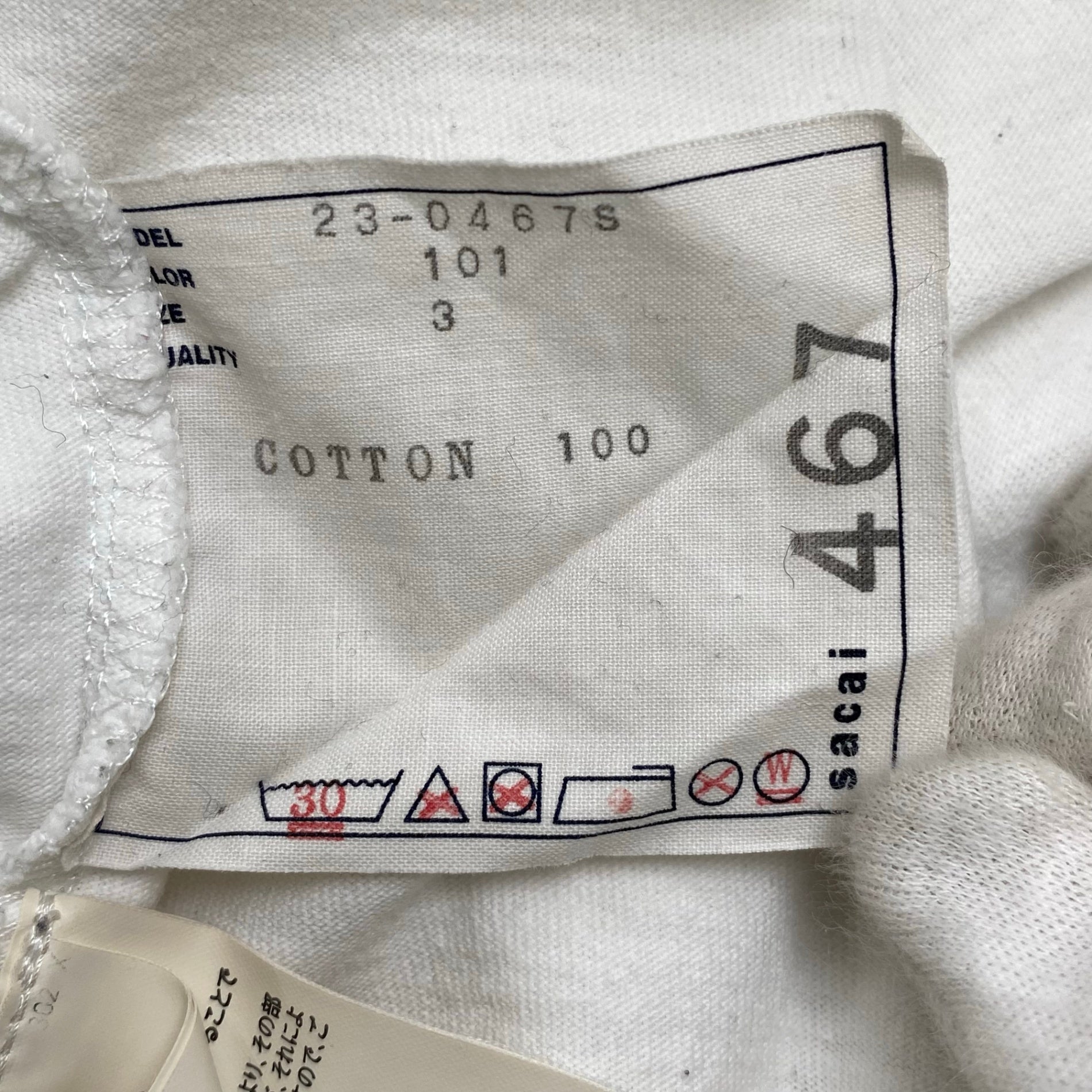 sacai × Eric Haze サカイ エリック・ヘイズ / ONEKINDWORD L/S T-shirt コラボ 長袖 Tシャツ 参考定価：19,000+tax SIZE：3