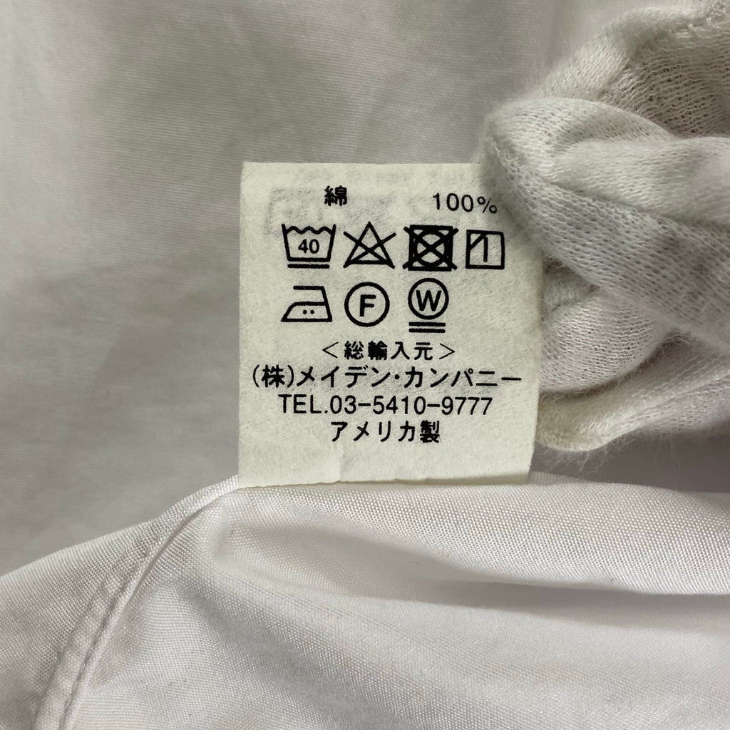 INDIVIDUALIZED SHIRTS インディビジュアライズド シャツ / セミワイド ショートカラー ワイドコットンシャツ USA製 SIZE:L