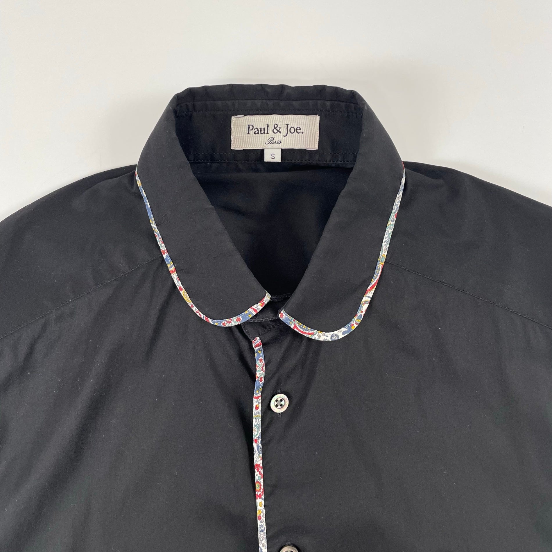 PAUL＆JOE / 丸襟パイピングシャツ 参考定価：32,000程度 SIZE:S