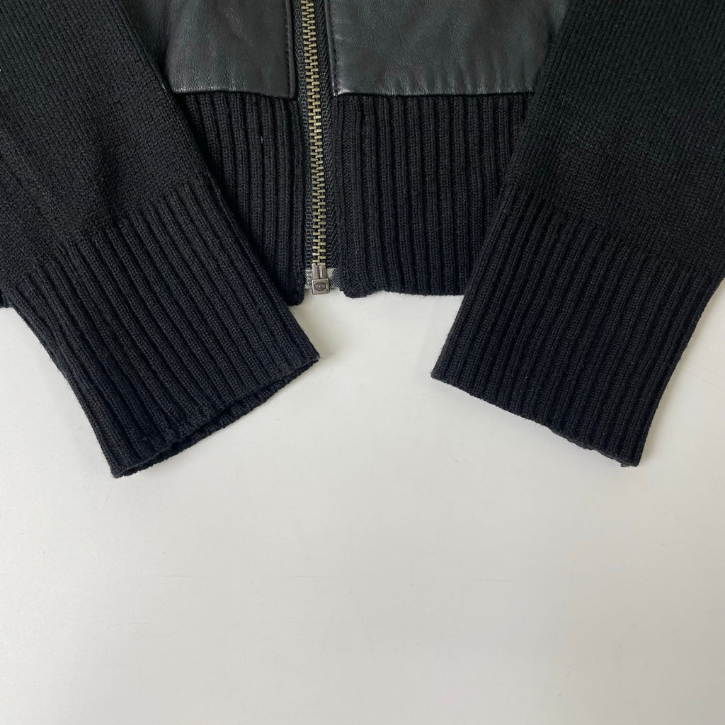 theory luxe / レザー×ニット カラーレスジャケット 参考定価：60,000程度 SIZE:38