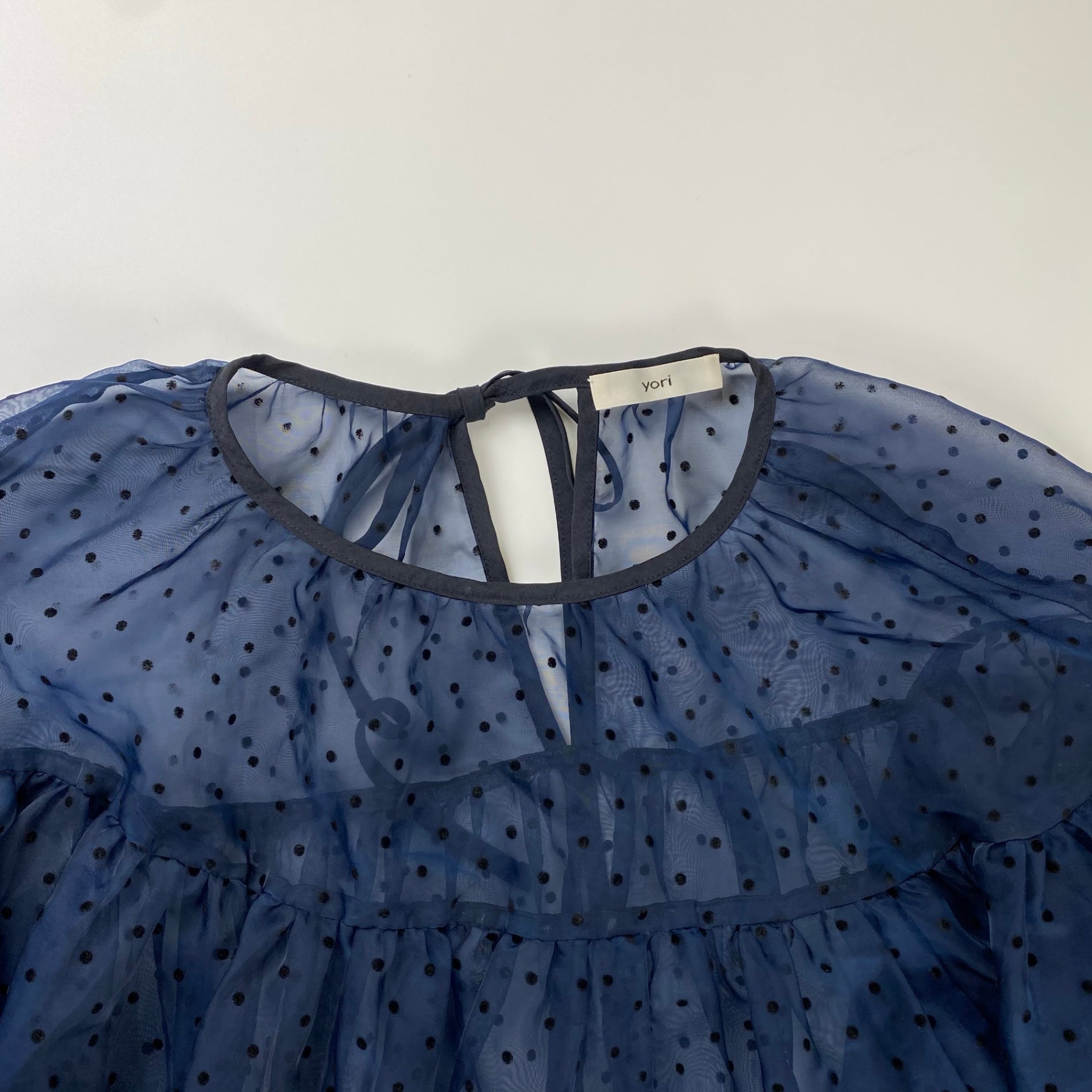 yori ヨリ / ドット柄シアーブラウス SIZE:FREE