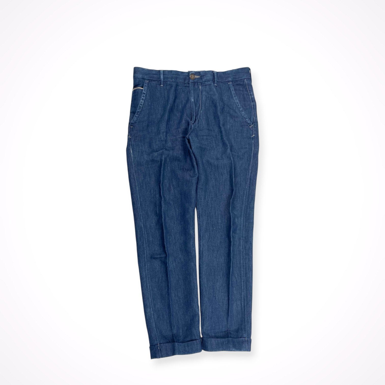 CARE LABEL ケアレーベル / コットンリネンデニムパンツ 参考定価：48,000程度 イタリア製 SIZE:31
